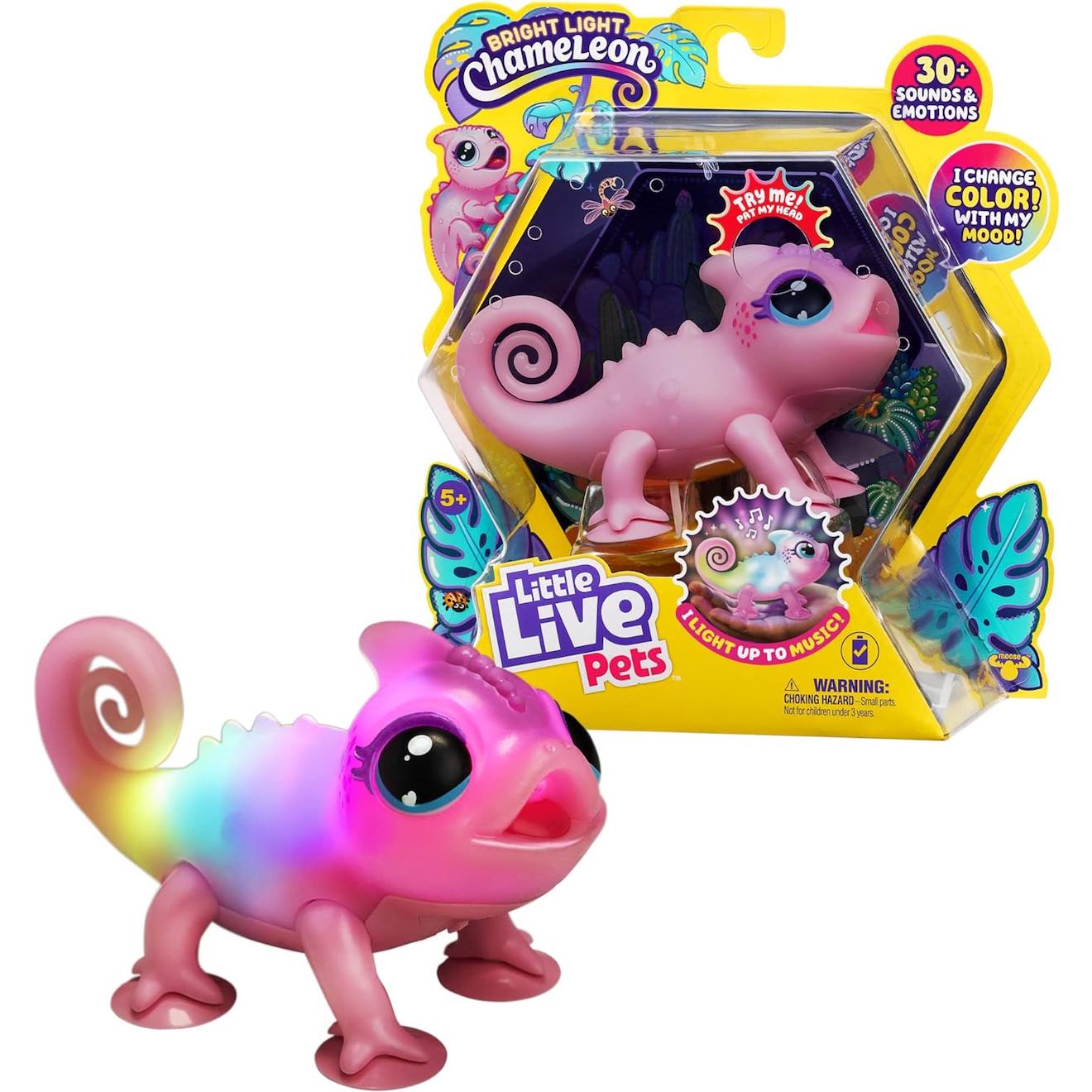 Little Live Pets - Nova Le Caméléon Lumineux Multicolore