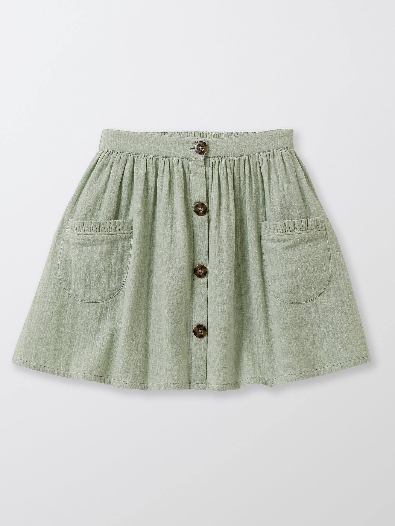 Jupe En Gaze De Coton Vert Clair