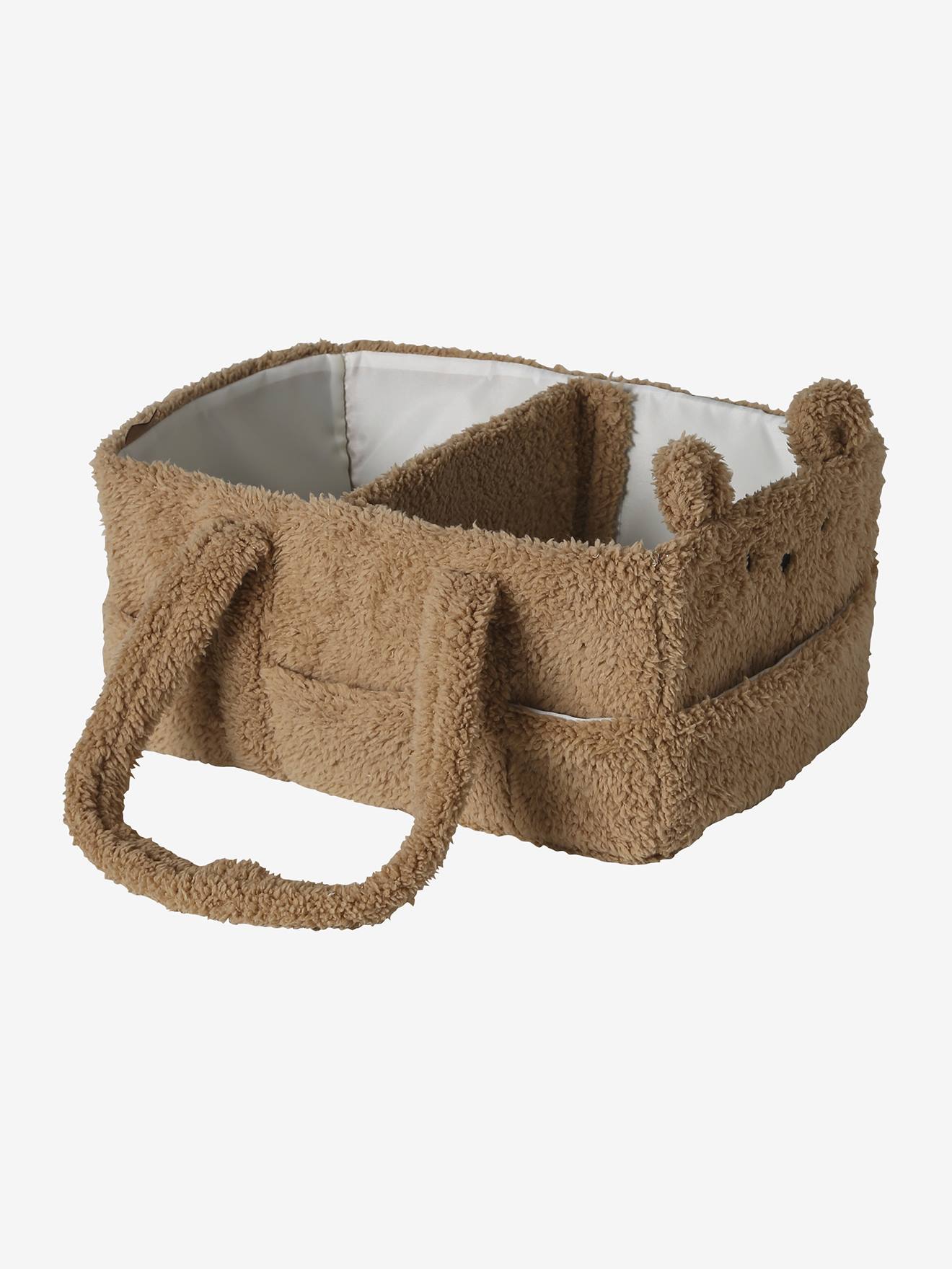 Panier de rangement 2 compartiments beige (Vertbaudet) - Image 1
