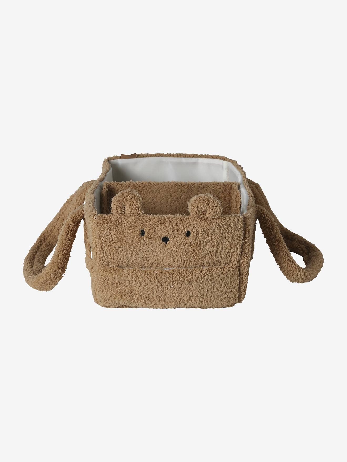 Panier de rangement 2 compartiments beige (Vertbaudet) - Image 2