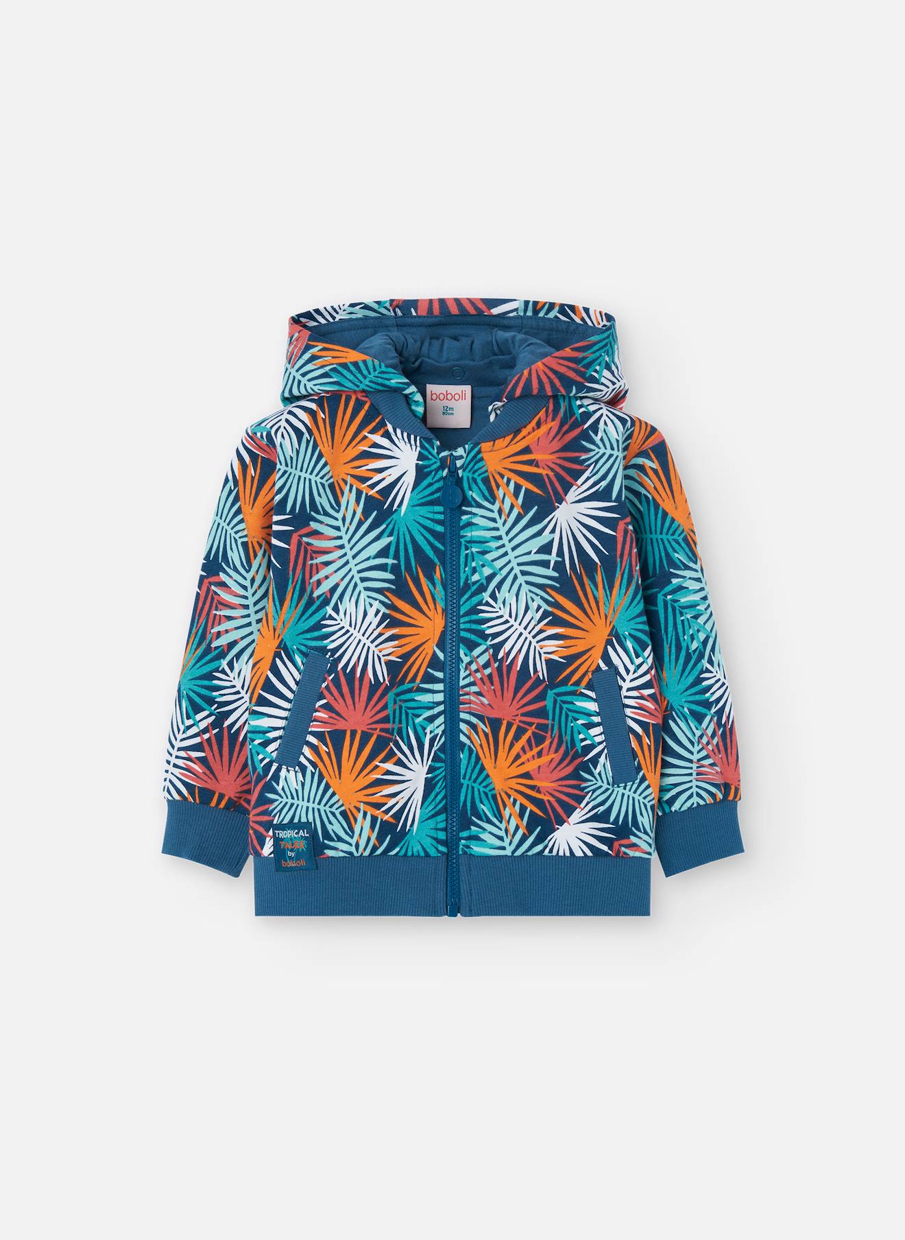 Gilet En Coton Avec Imprimé Tropical Multicolore