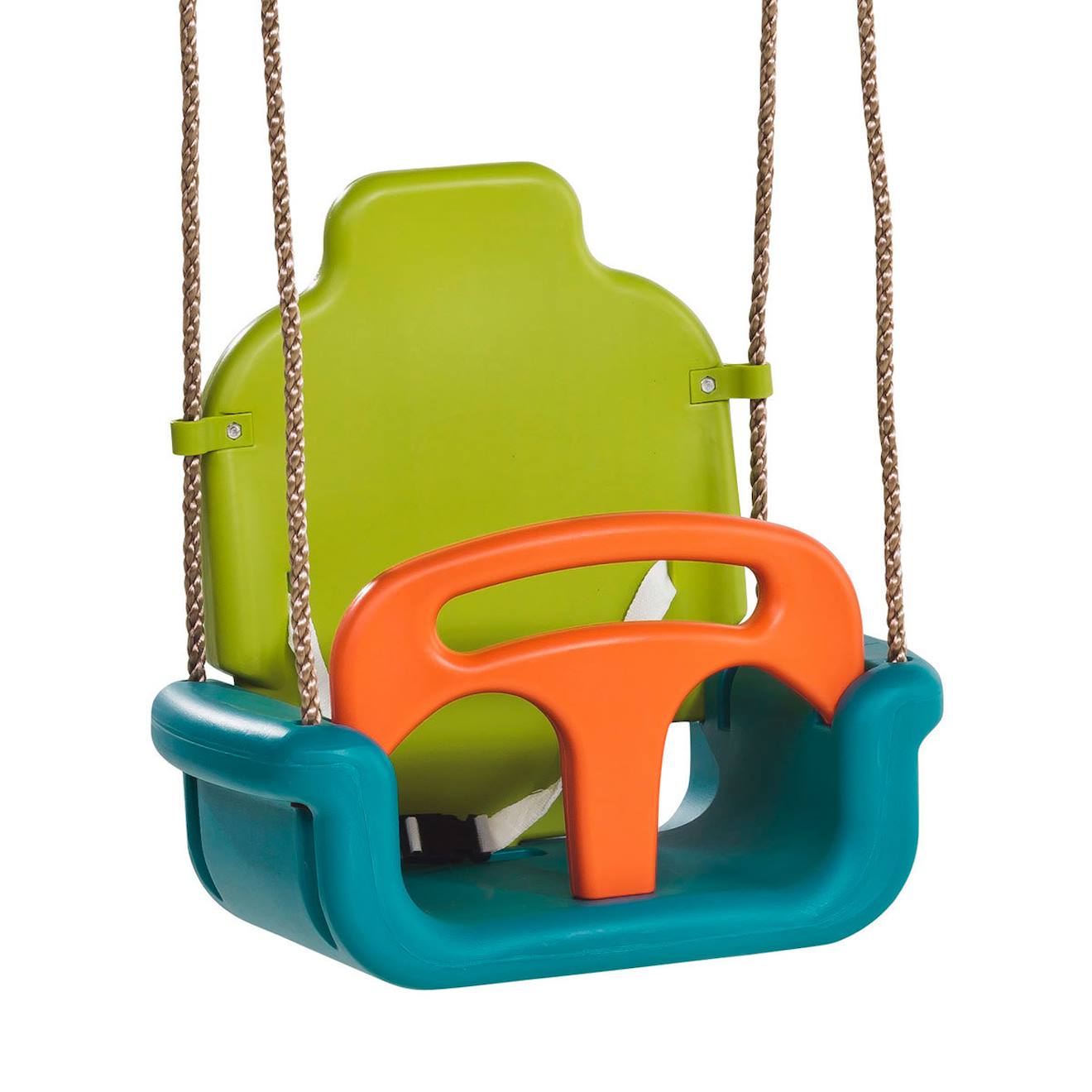 Balançoire Bébé Évolutive 3 En 1en Plastique Vert Citron/turquoise/orange Vert