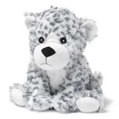 Jouet-Premier âge-Peluche bouillotte léopard blanc
