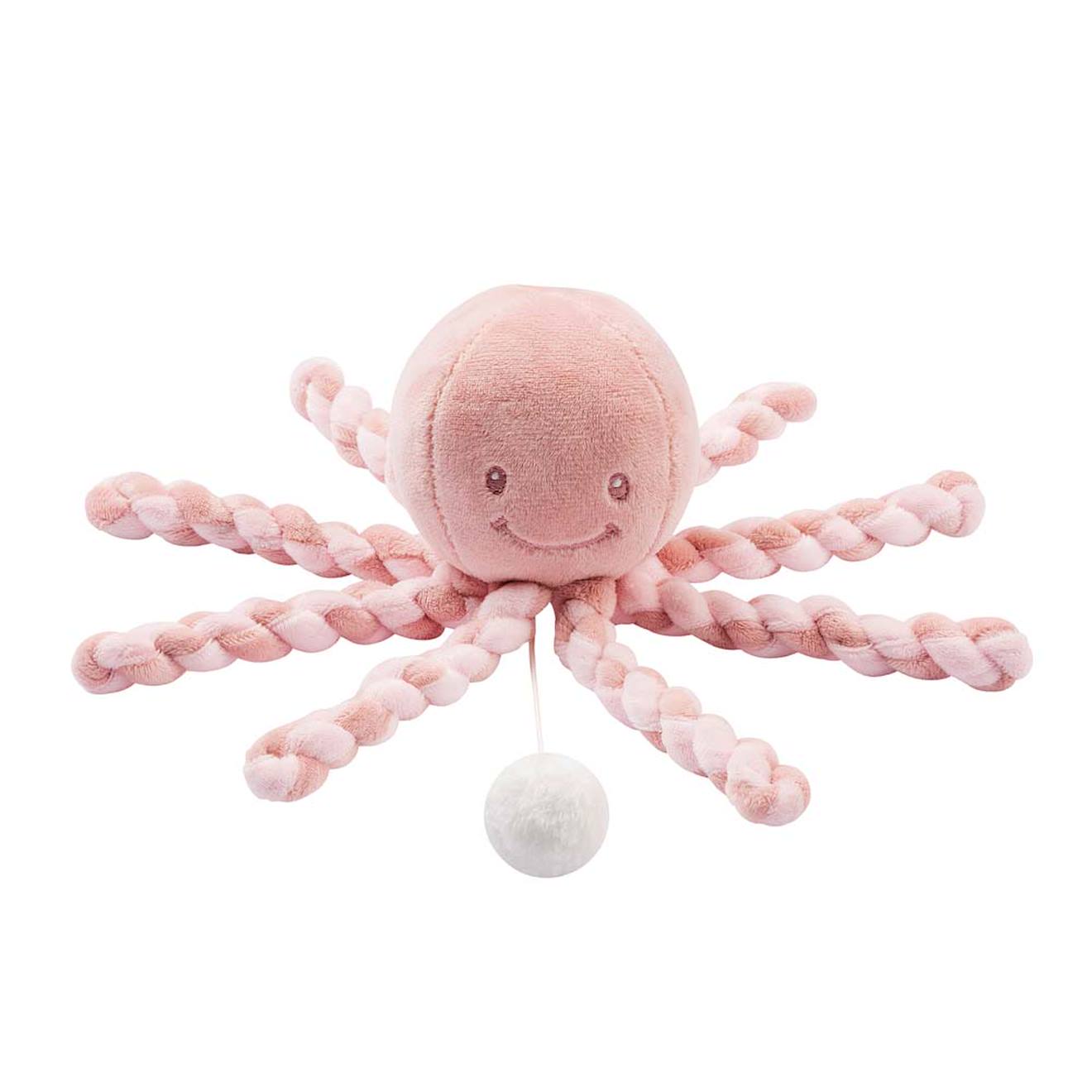 Peluche Octopus Poulpe Musical Rose (Nattou) - Image 1