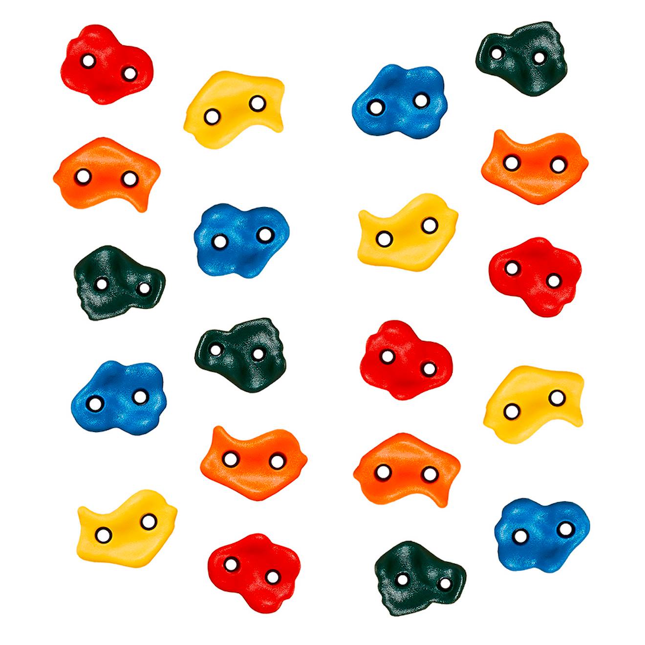 Kangui - Lot De 20 Pierres À Grimper D'escalade Pour Structures De Jeux - Fixations Non Incluses Multi-couleurs