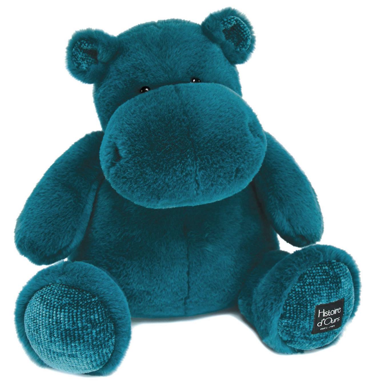 Peluche Hippo Hip Chic Bleu 40 Cm Bleu