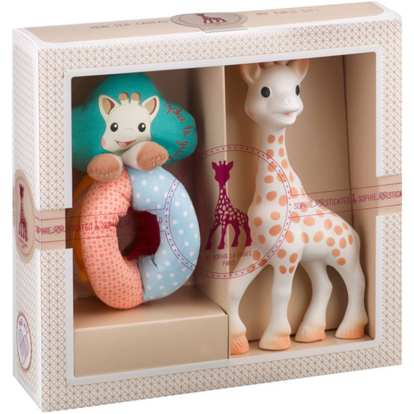 Coffret Cadeau 2 Hochets Beige