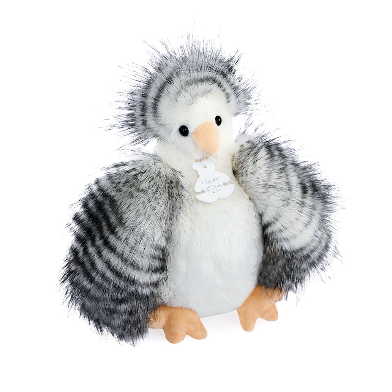 Peluche Poule Poulette Blanche 20 Cm Blanc