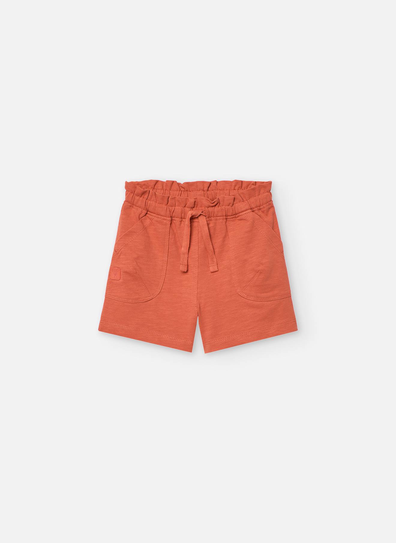 Short Uni En Coton Orange