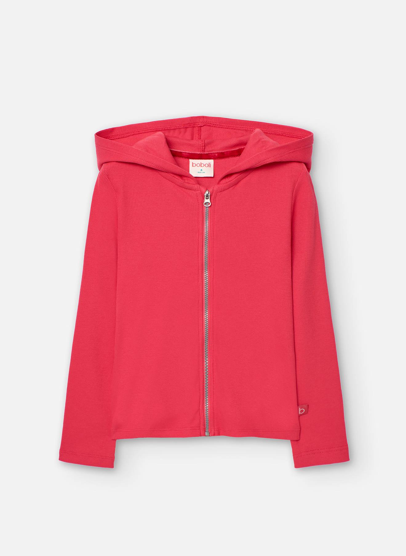Gilet Unie Avec Capuche Et Fermeture Éclair Rose