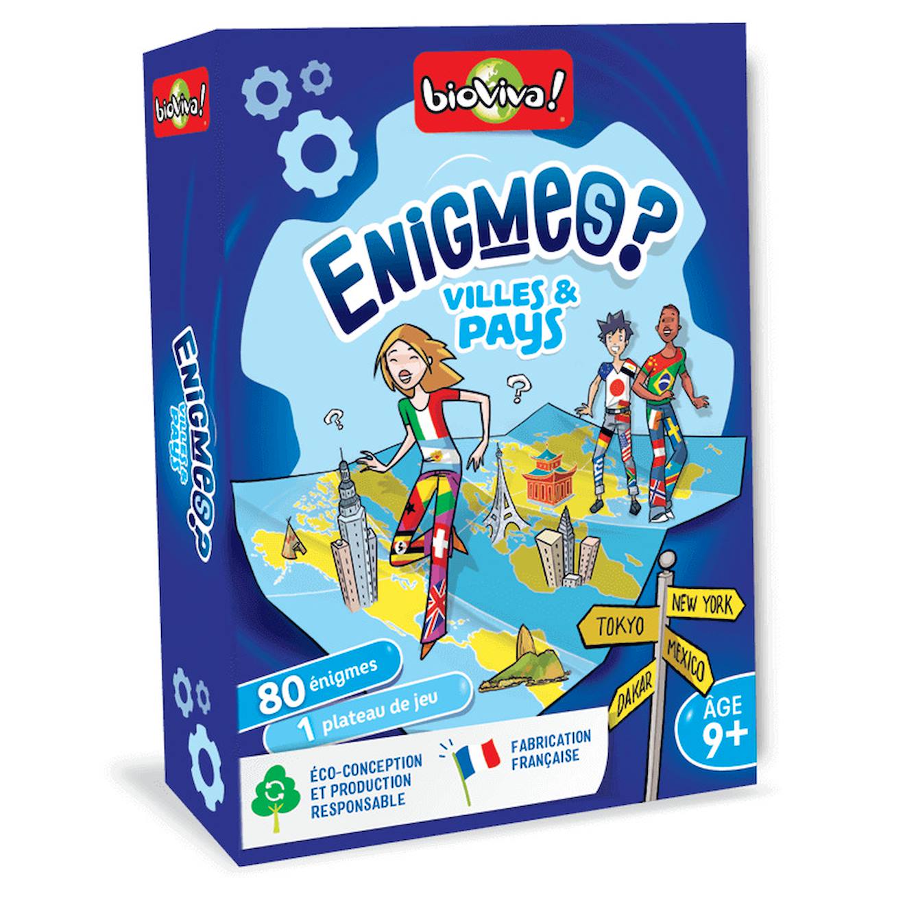 Jeu De Cartes Enigmes - Villes Et Pays - Fabriqué En France Multicolore