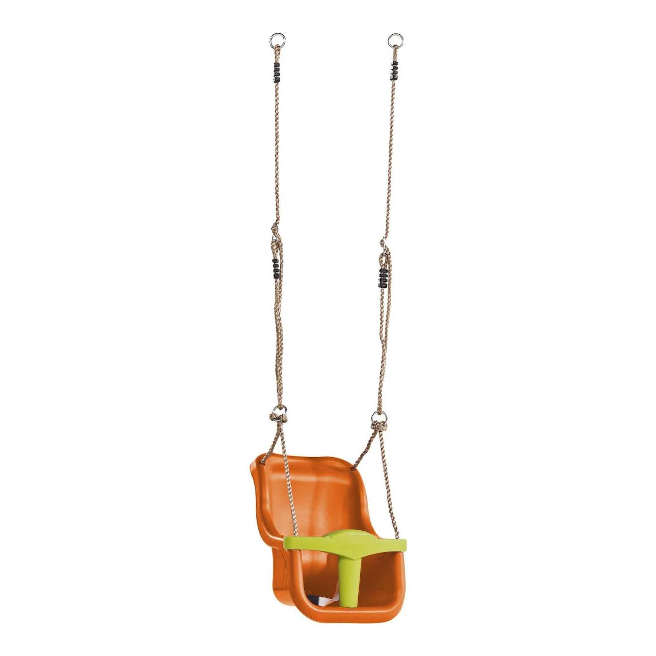 Kangui - Balançoire Bébé Avec Ceinture - Orange/vert Citron Orange
