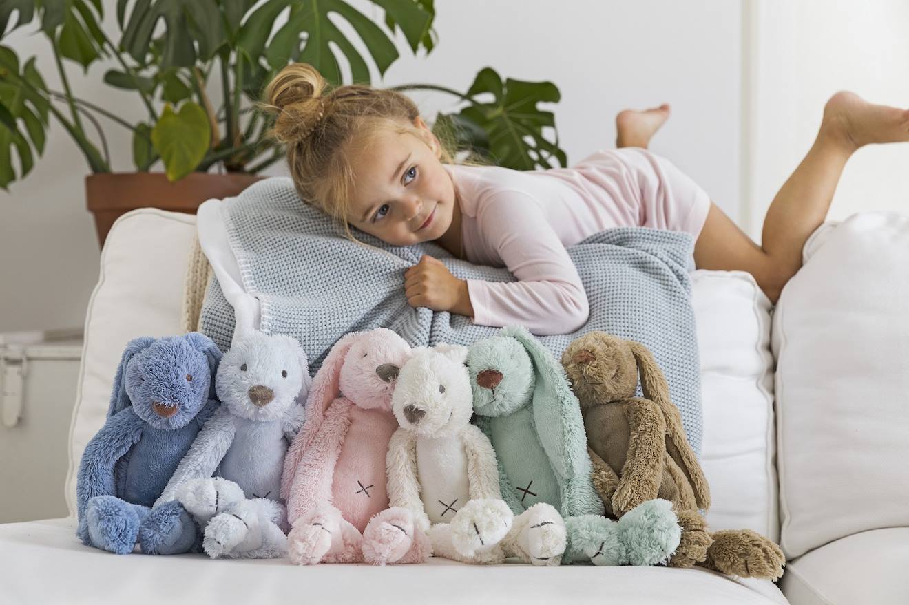 Peluche Lapin Richie Bleu 38 Cm Bleu (Happy Horse) - Image 2