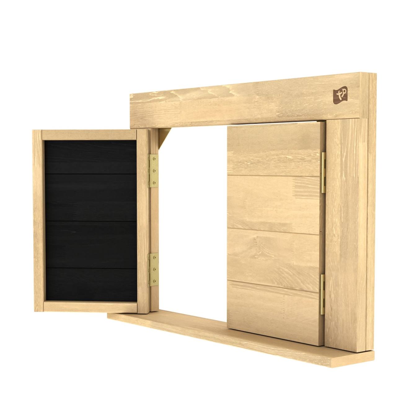 Volet Pour Maisonnette Bois Fsc® Marron - Noir
