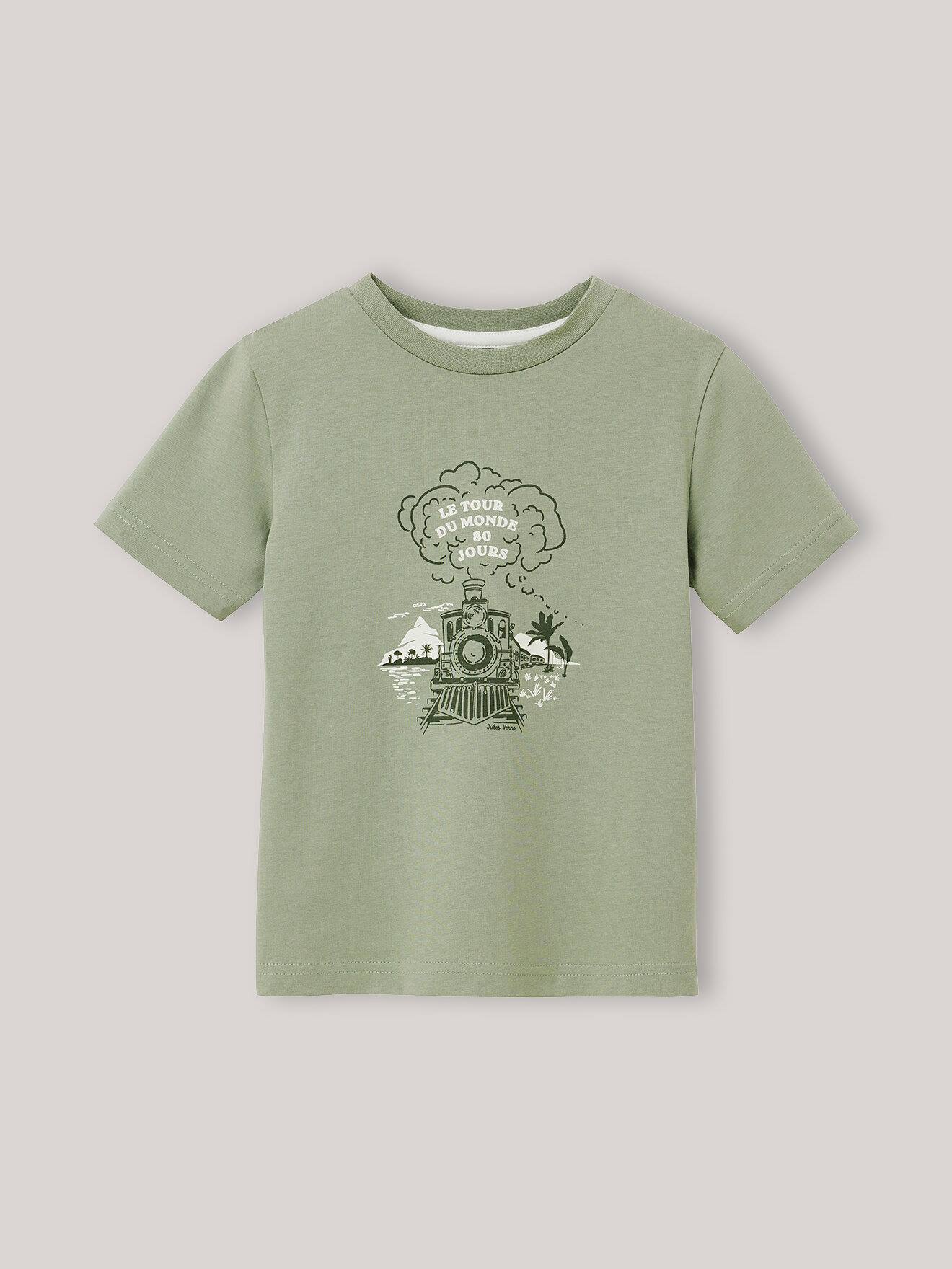 T-shirt Jules Verne En Coton Biologique Sauge