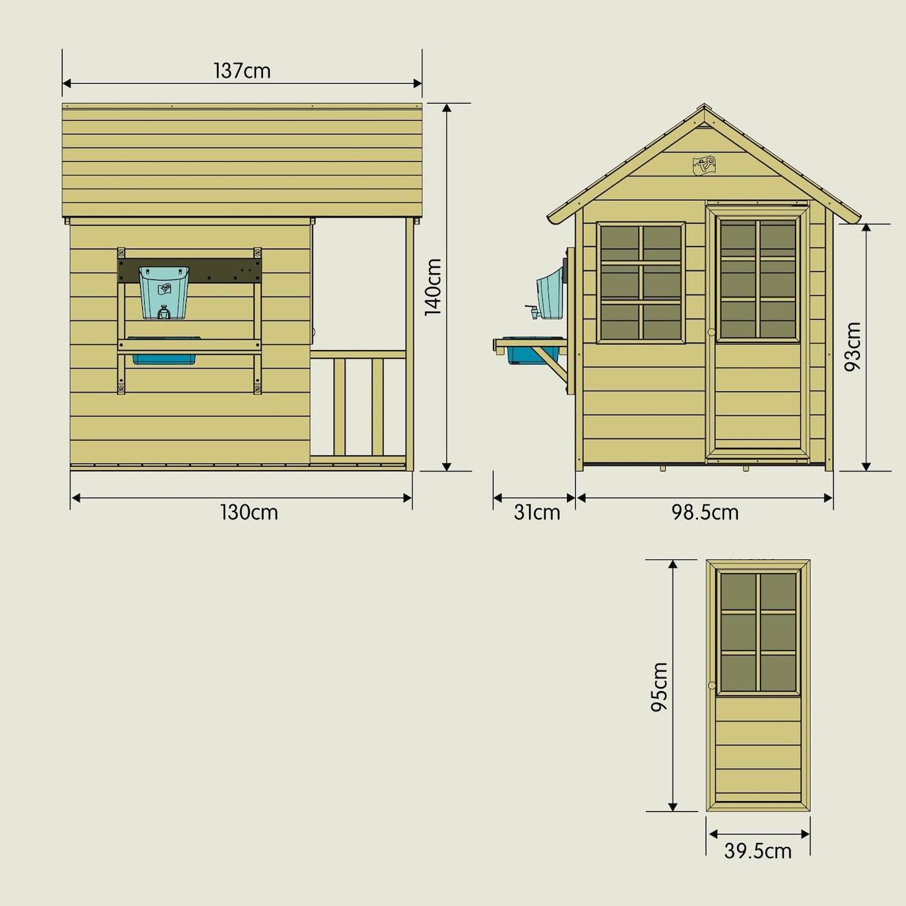 Maisonette En Bois - Maison Enfant Extérieur Bois - PZWK