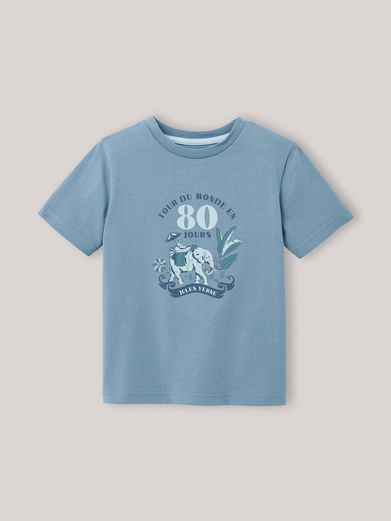 T-shirt Jules Verne En Coton Biologique Orage
