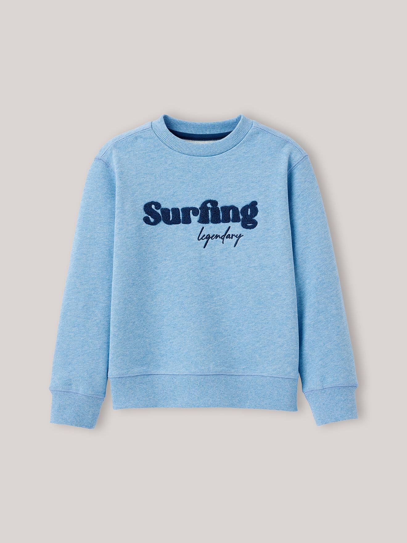 Sweat Chiné Bleu Azur Chiné