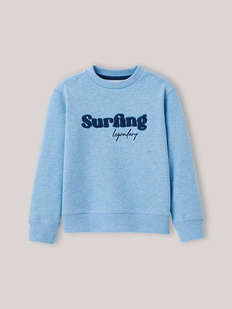 Garçon-Pull, gilet, sweat-Sweat chiné
