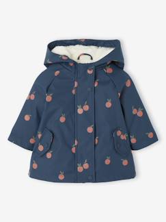Bébé-Manteau, combipilote, nid d'ange-Manteau-Ciré à capuche bébé fille imprimé fleurs et doublé