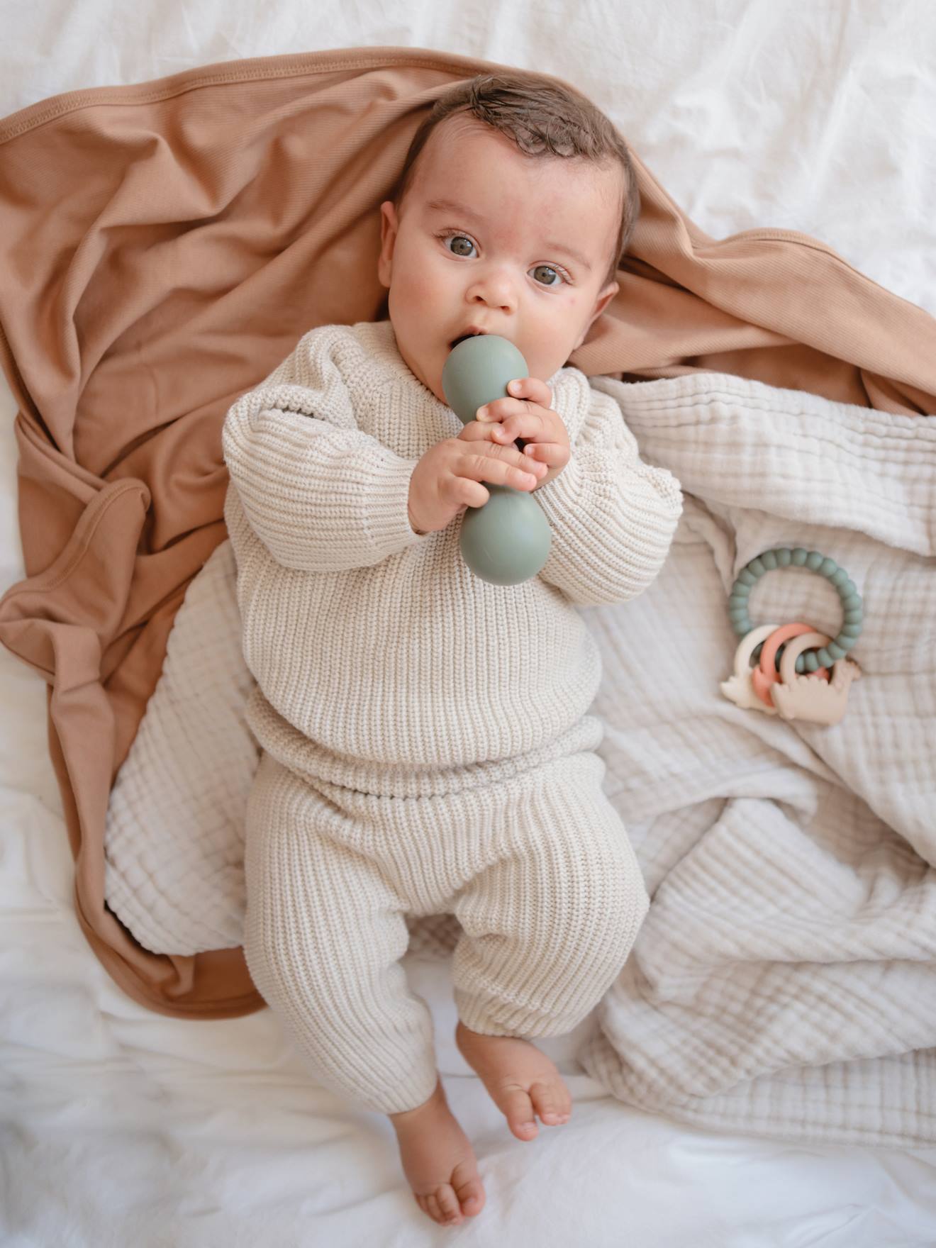 Hochet En Silicone Bleu