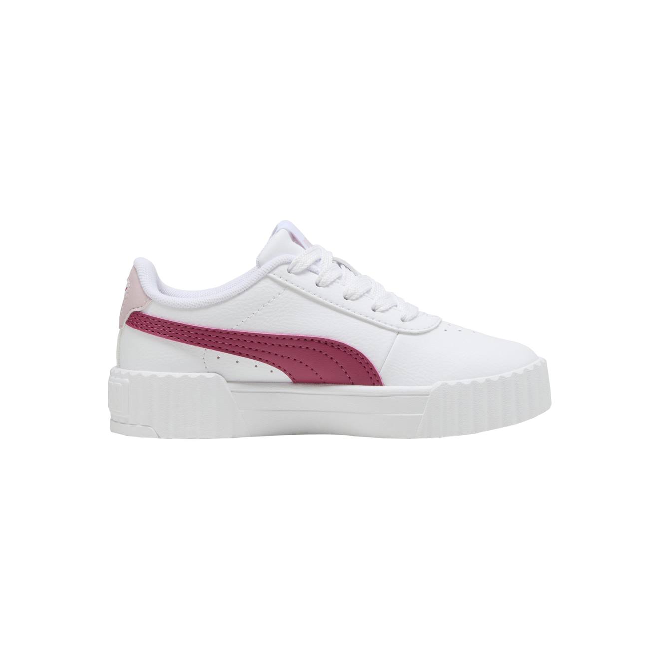 Baskets Basses À Lacets Blanc Rose Mauve