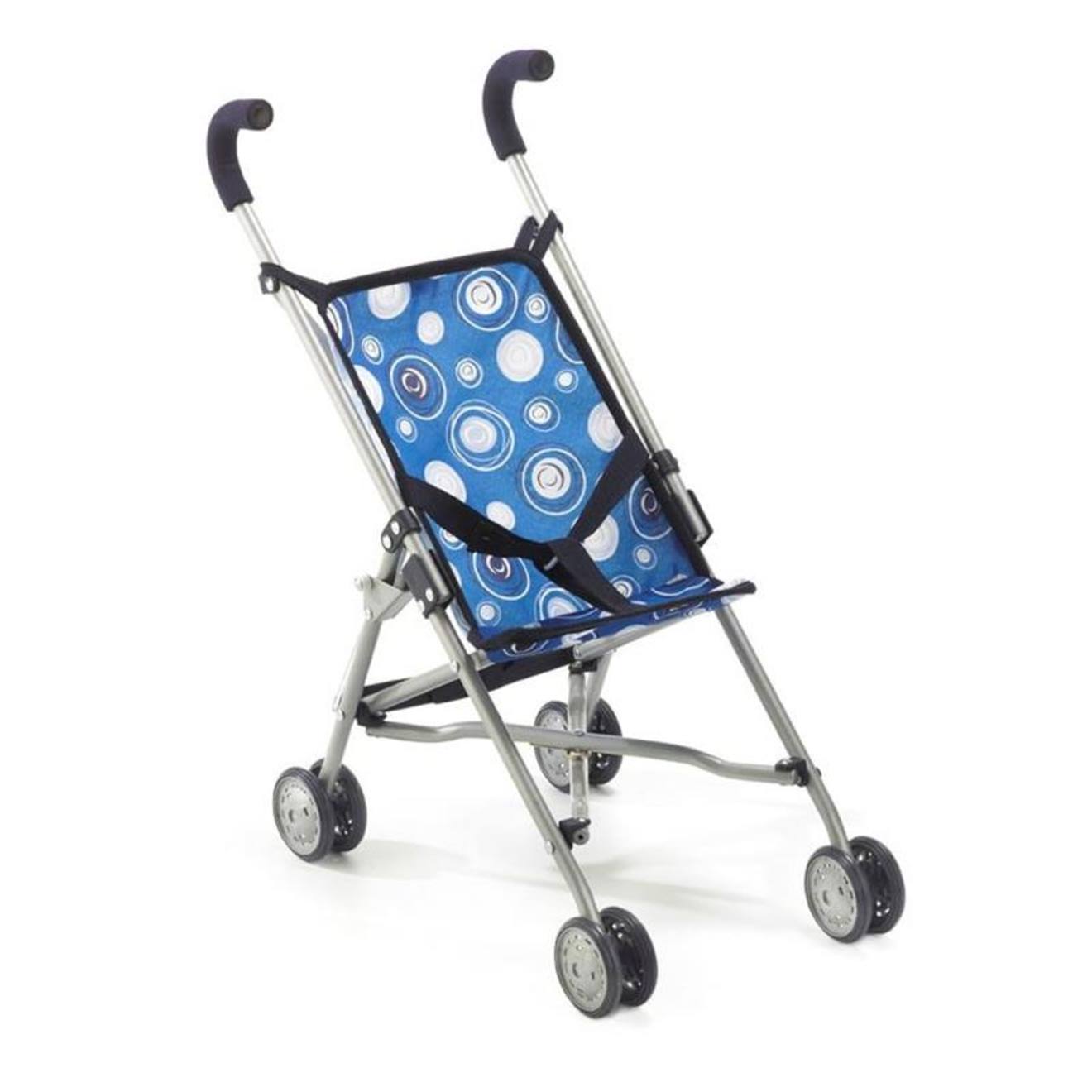 Mini Buggy Roma Design Bleu Avec Motifs Pour Poupée Bleu