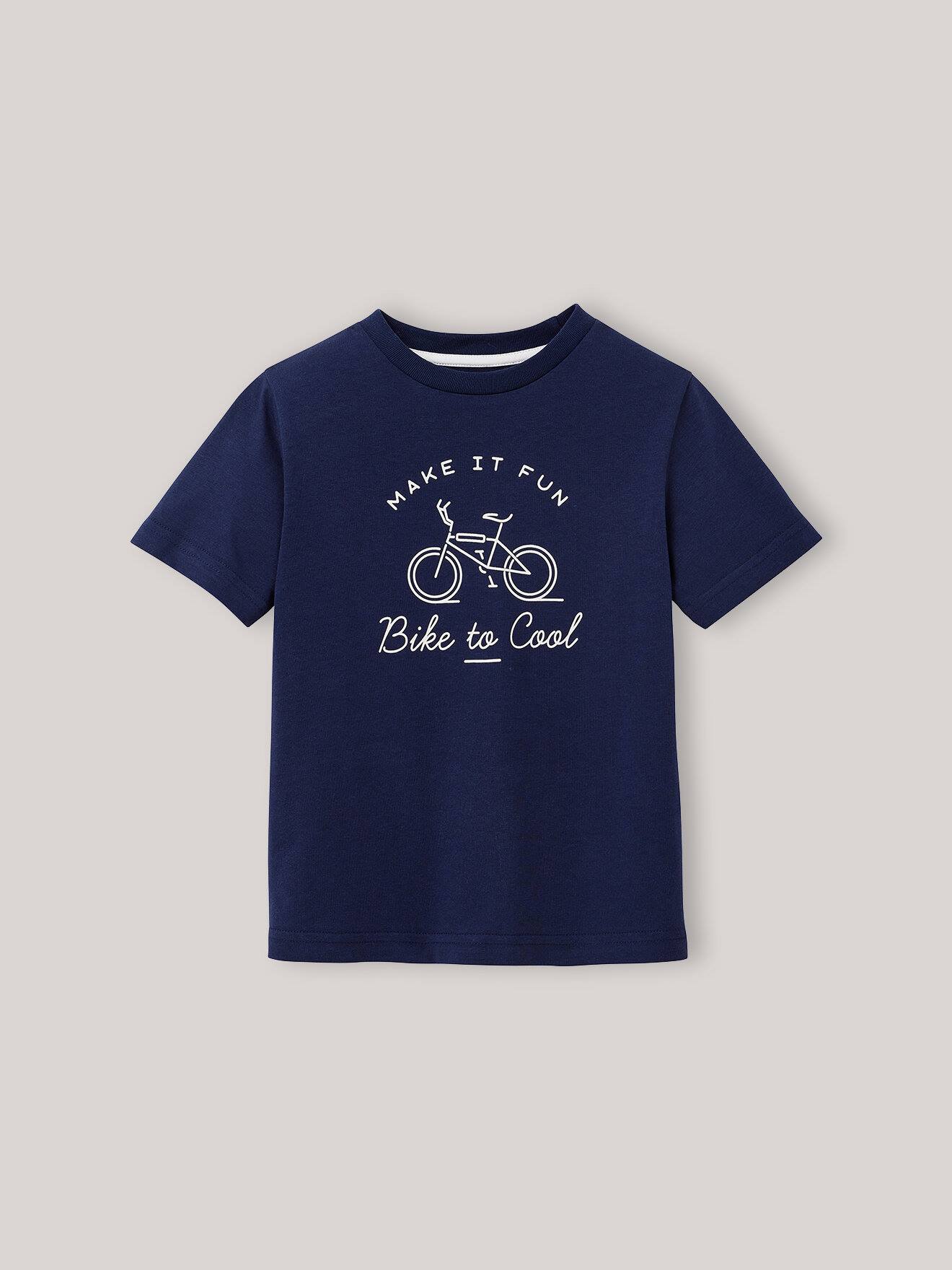 T-shirt Imprimé En Coton Biologique Marine Velo