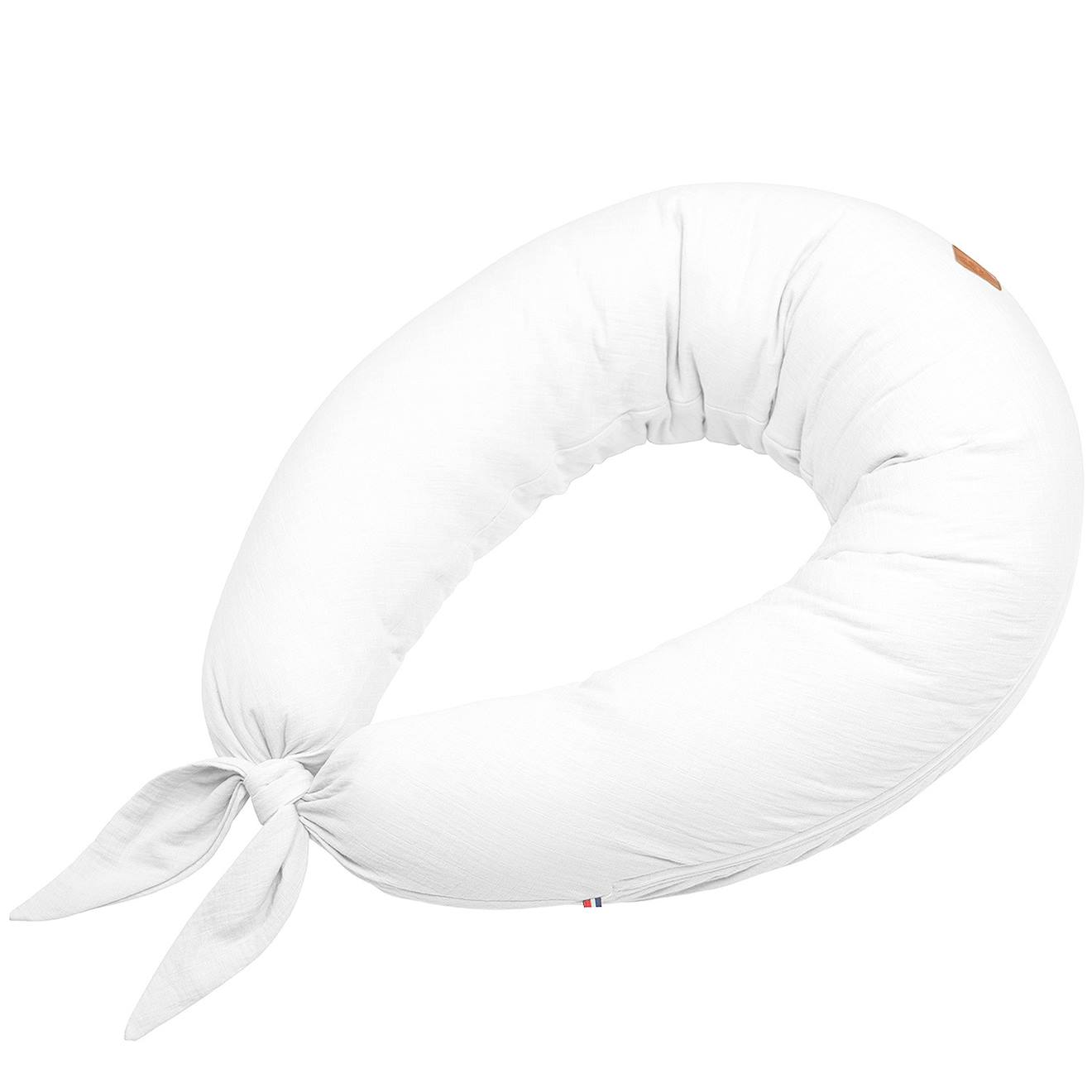 Coussin De Maternité Et D'allaitement + Housse En Gaze De Coton Blanc