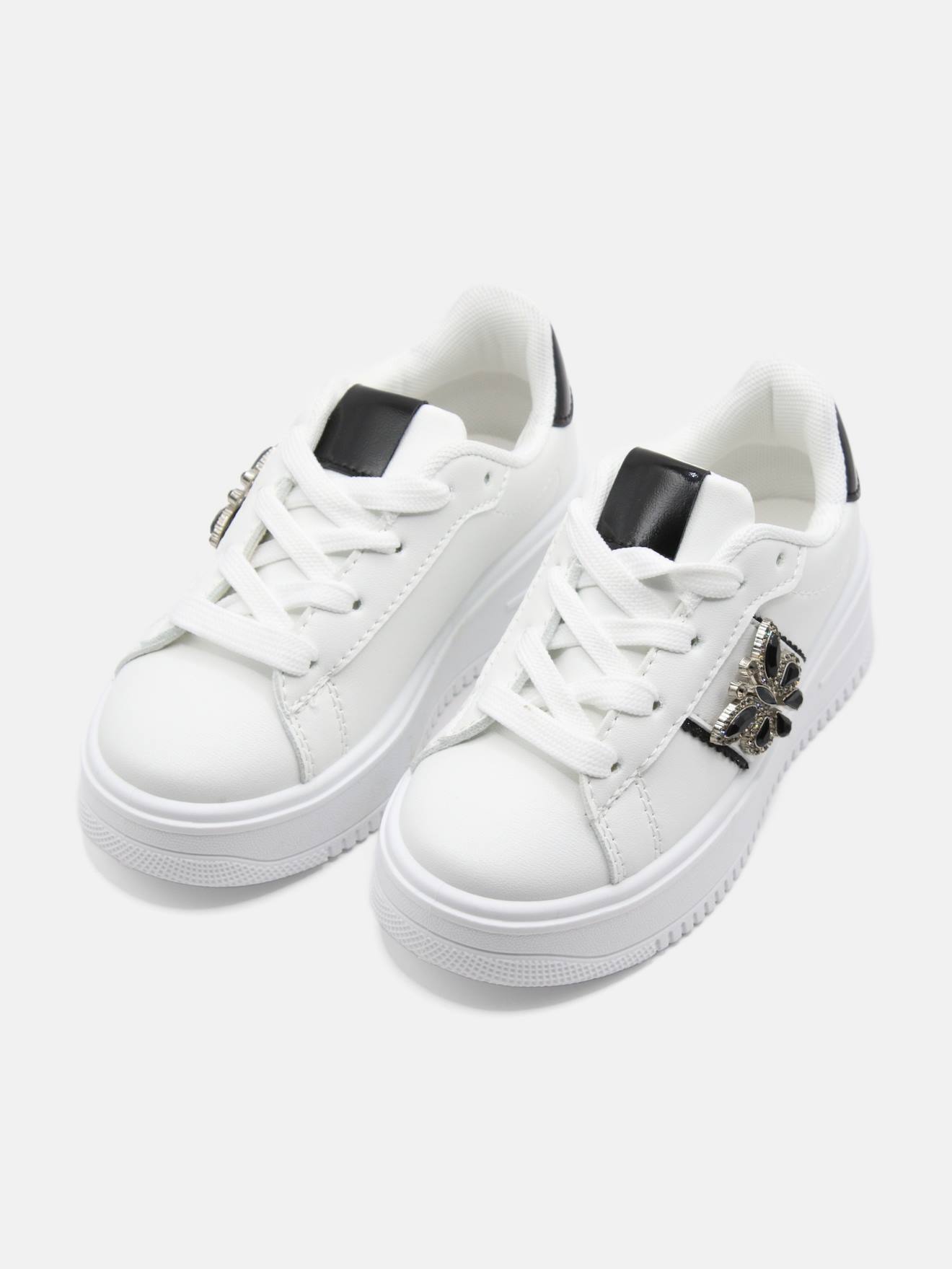 Basket À Plateforme Noir / Blanc