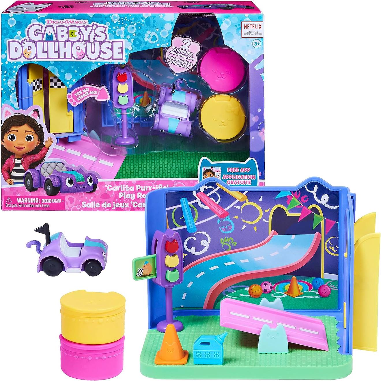Gabby's Dollhouse Playset Deluxe La Salle De Jeu Chabriolette Multicolore