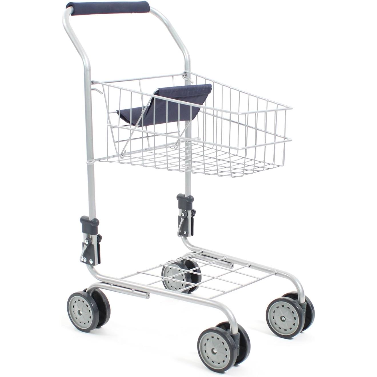 Chariot De Supermarché Métallique. Blanc