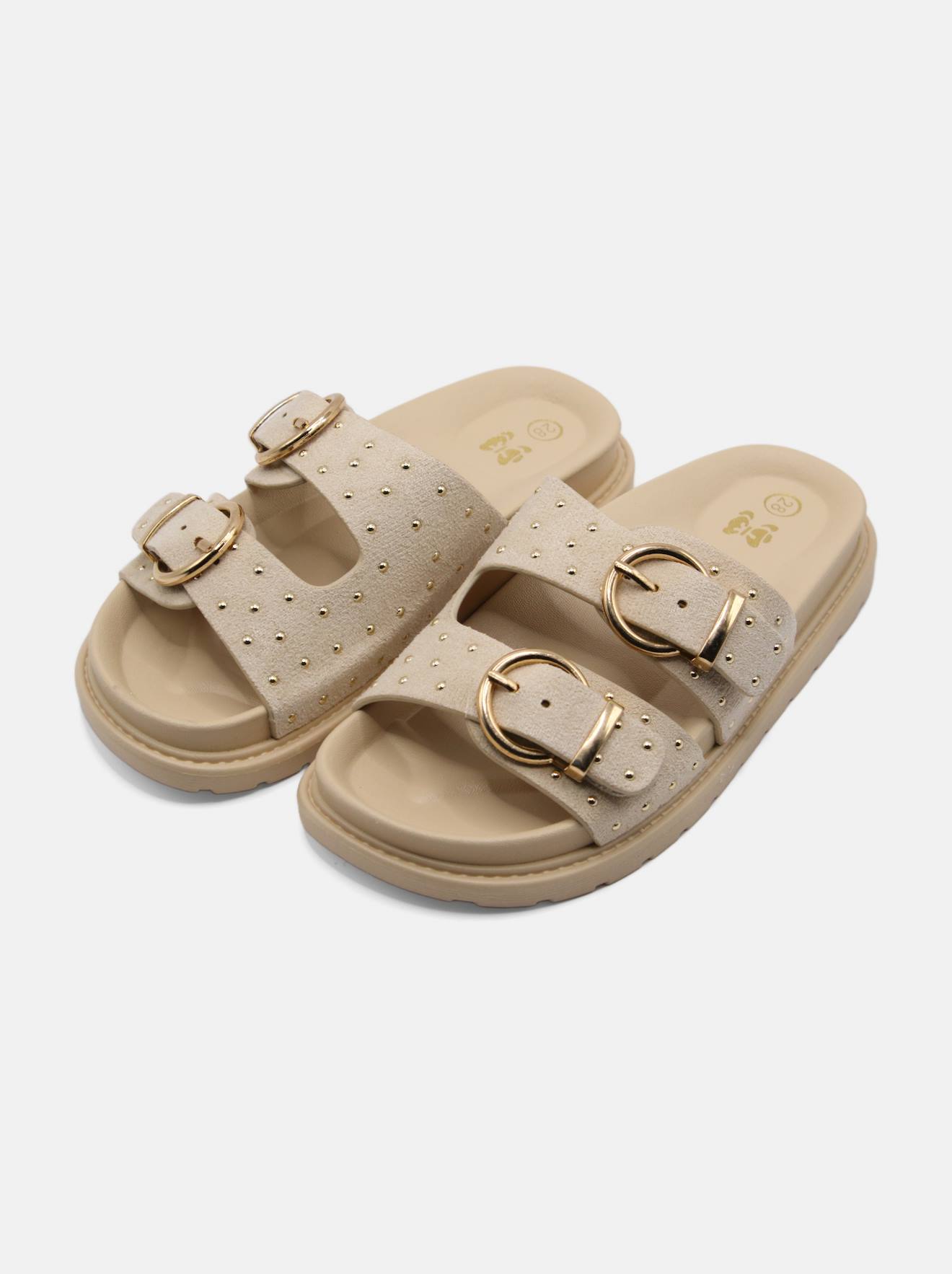 Sandale Cloutées Beige