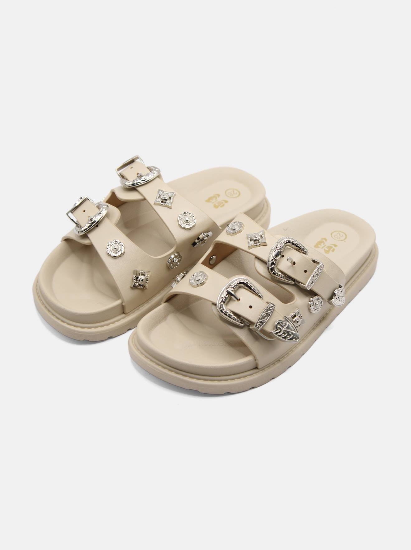 Sandale Cloutées Beige Sandale Cloutées Beige