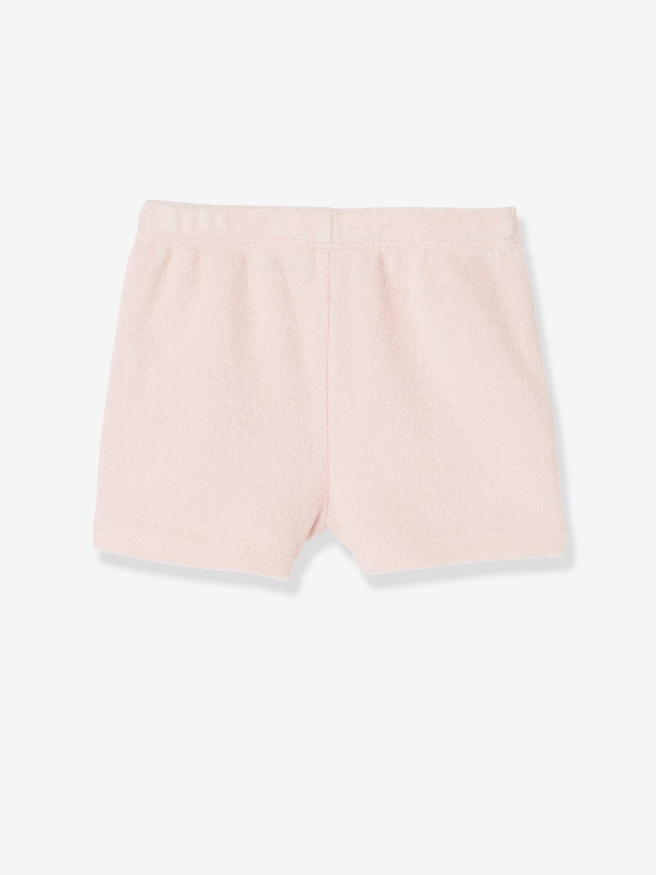 Lot de 4 shorts en éponge bébé fille lot eau de rose - Vertbaudet