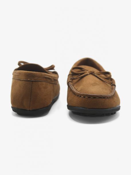 Mocassin à nœud cousu Camel+Noir 3 - vertbaudet enfant 