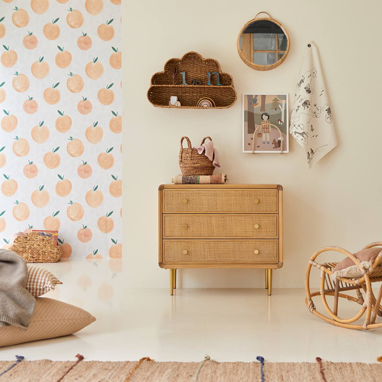 Commode Enfant En Bois De Chêne 3 Tiroirs Côme Naturel (Tikamoon) - Image 2
