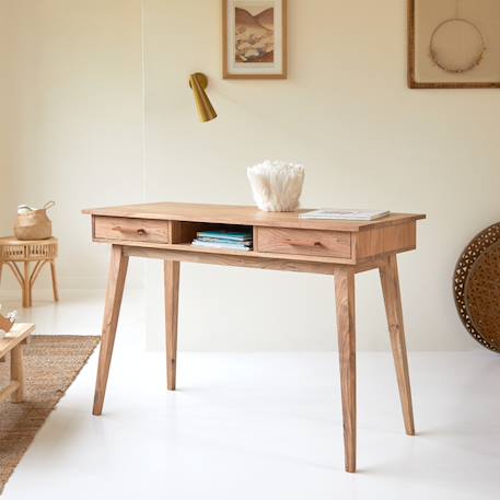 Tikamoon - Bureau Enfant En Bois D'acacia Oslo Naturel