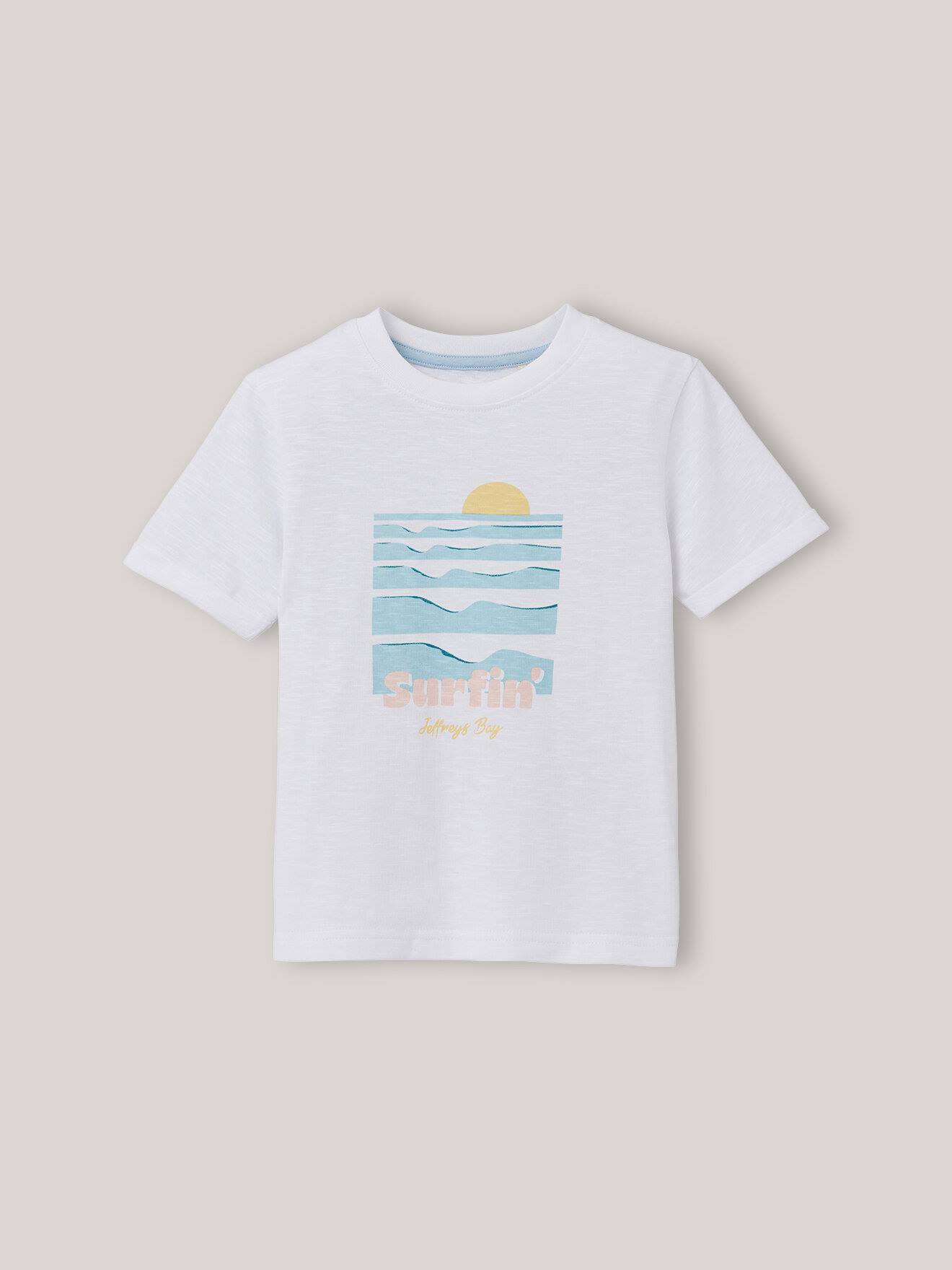 T-shirt Imprimé En Coton Biologique Blanc