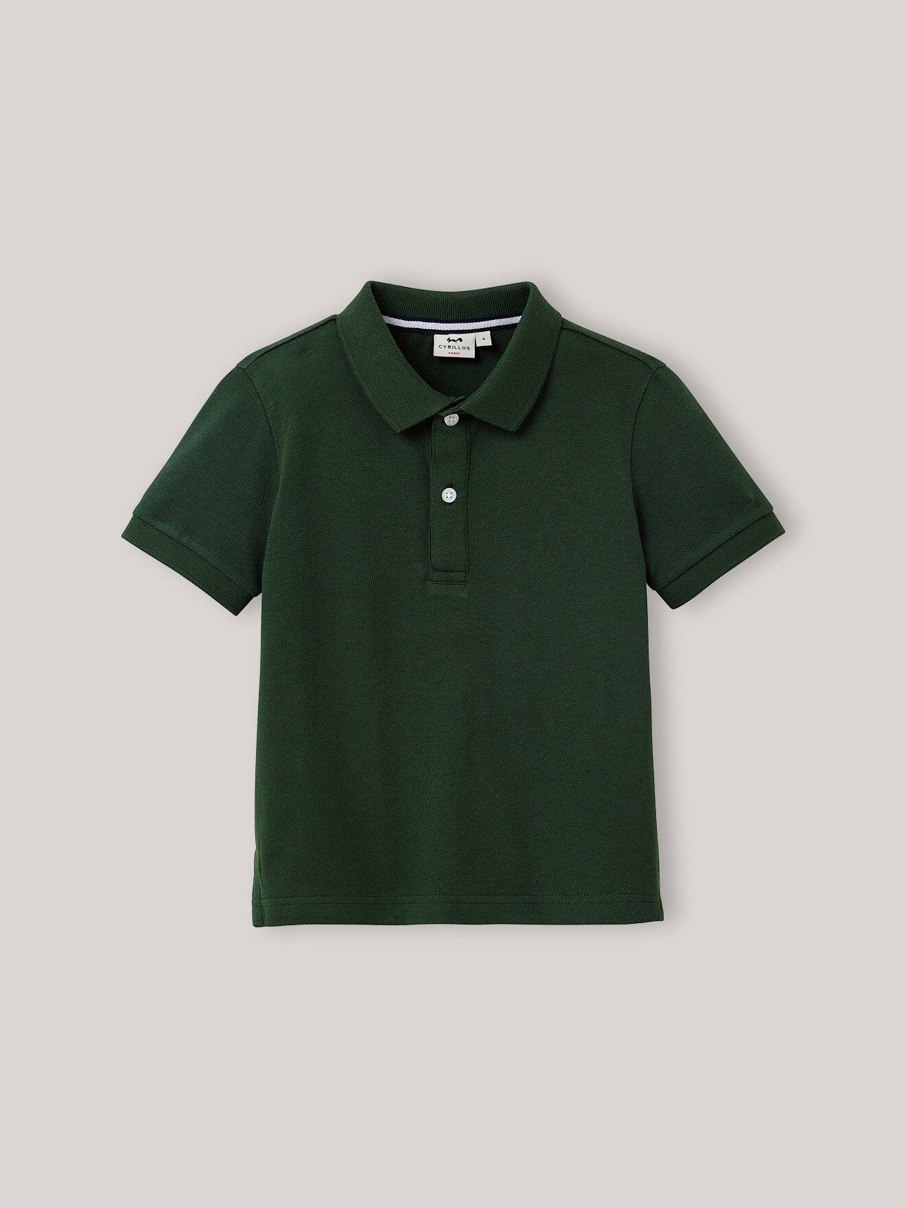 Polo En Coton Bio Vert Anglais