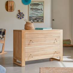 Puériculture-Commode enfant en bois de teck 2 tiroirs minimalys