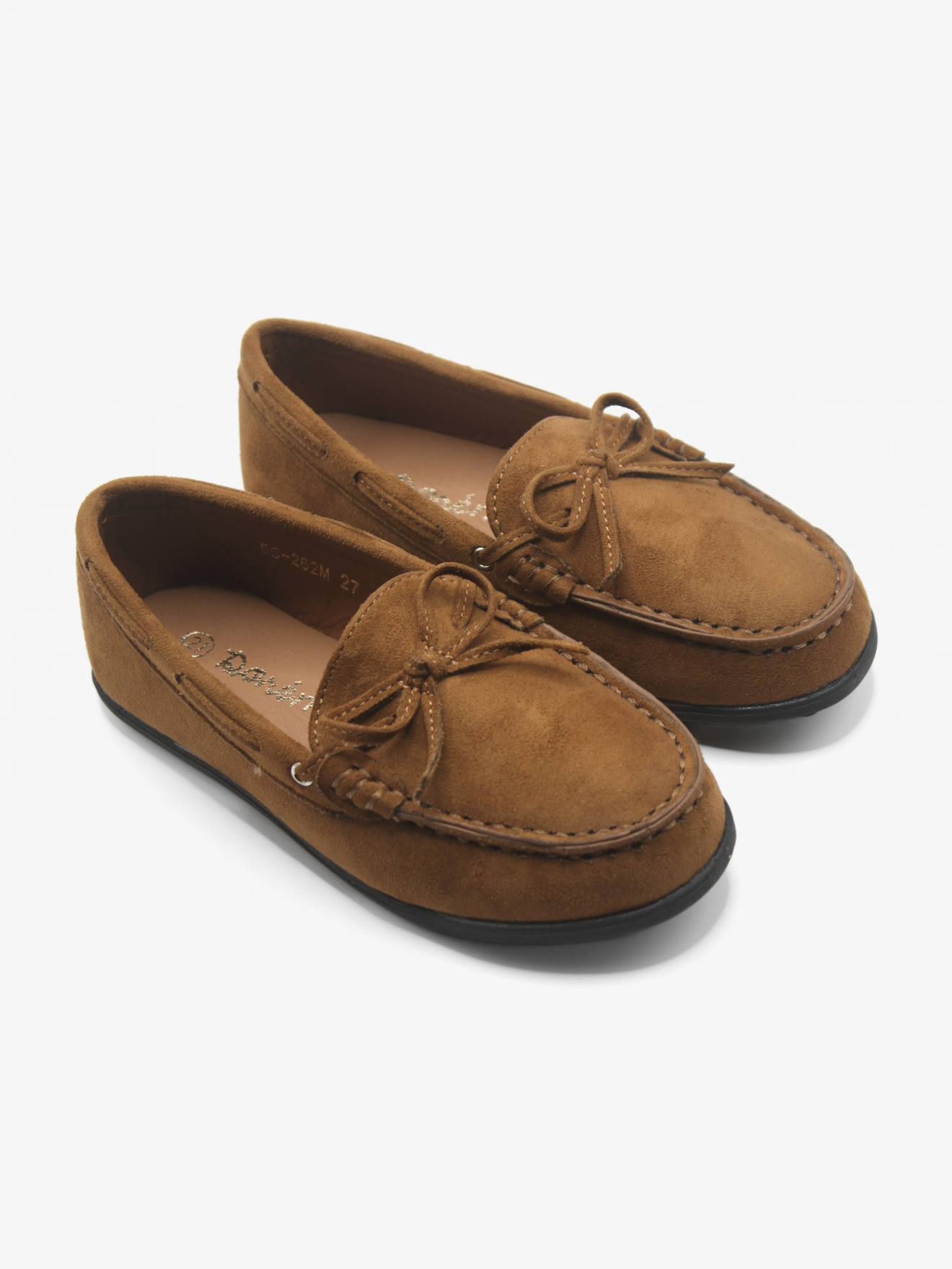 Mocassin À Nœud Cousu Camel