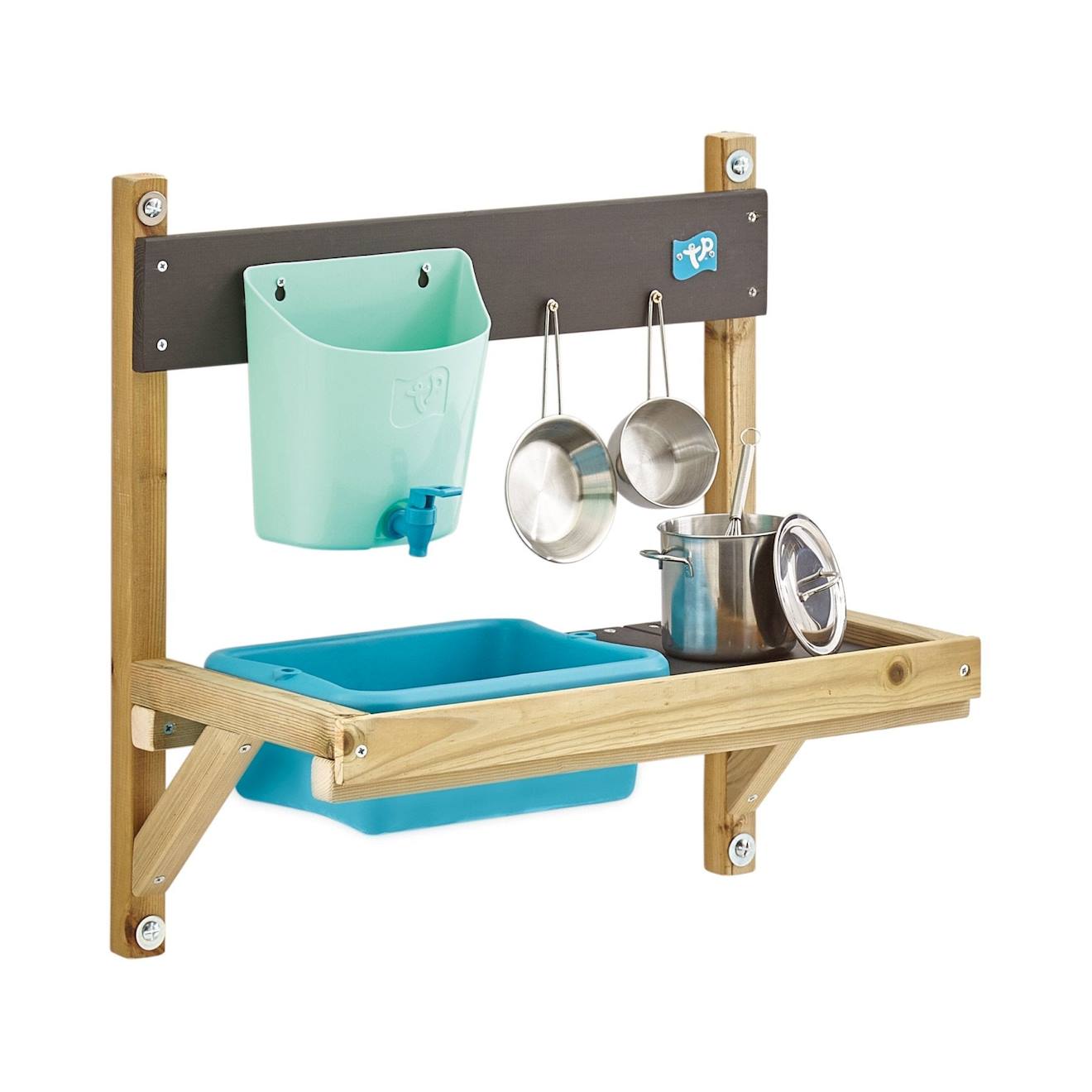 Cuisine D'extérieur Pour Enfant Early Fun Bois Fsc® Marron - Bleu - Noir