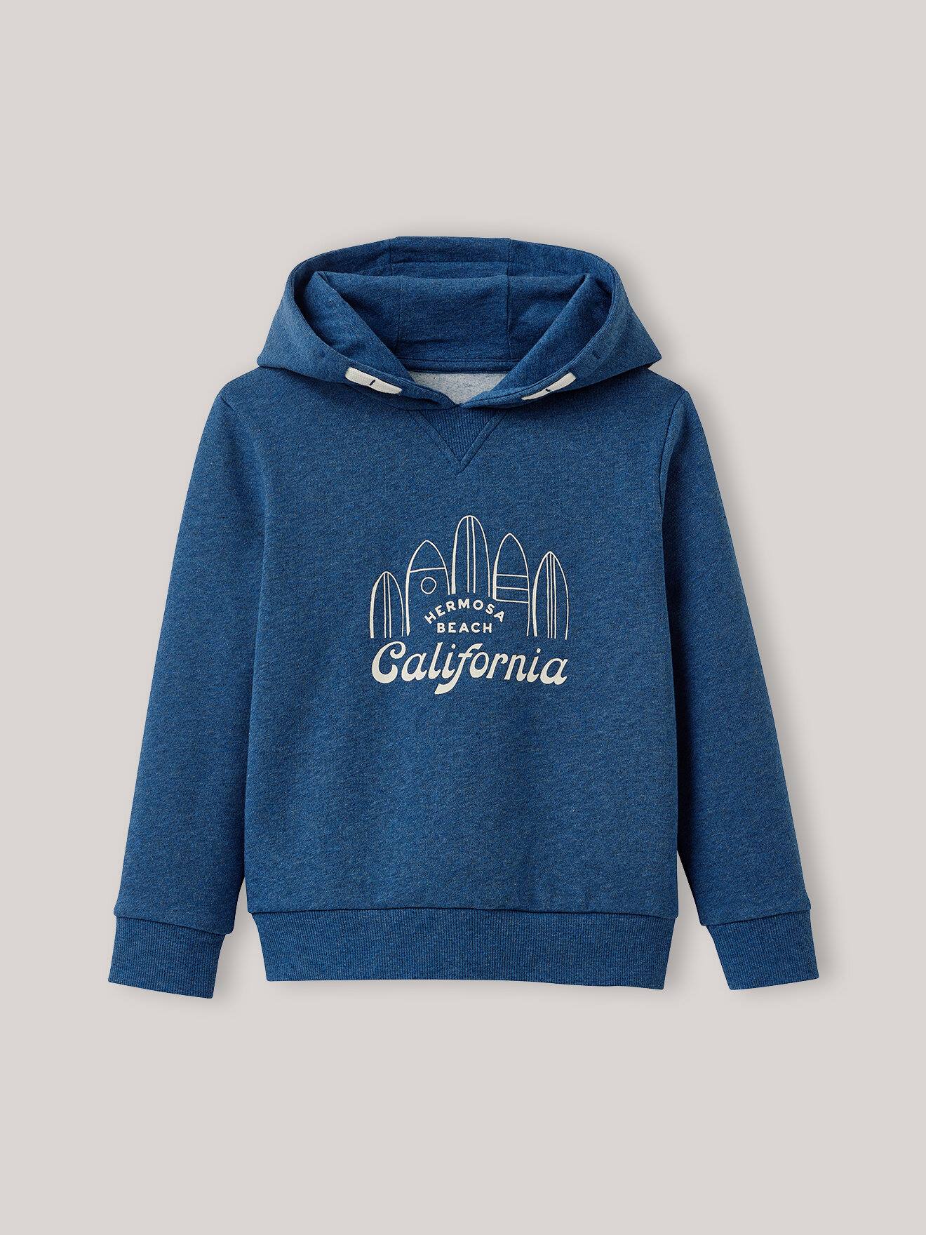 Sweat À Capuche En Coton Biologique Indigo Chine