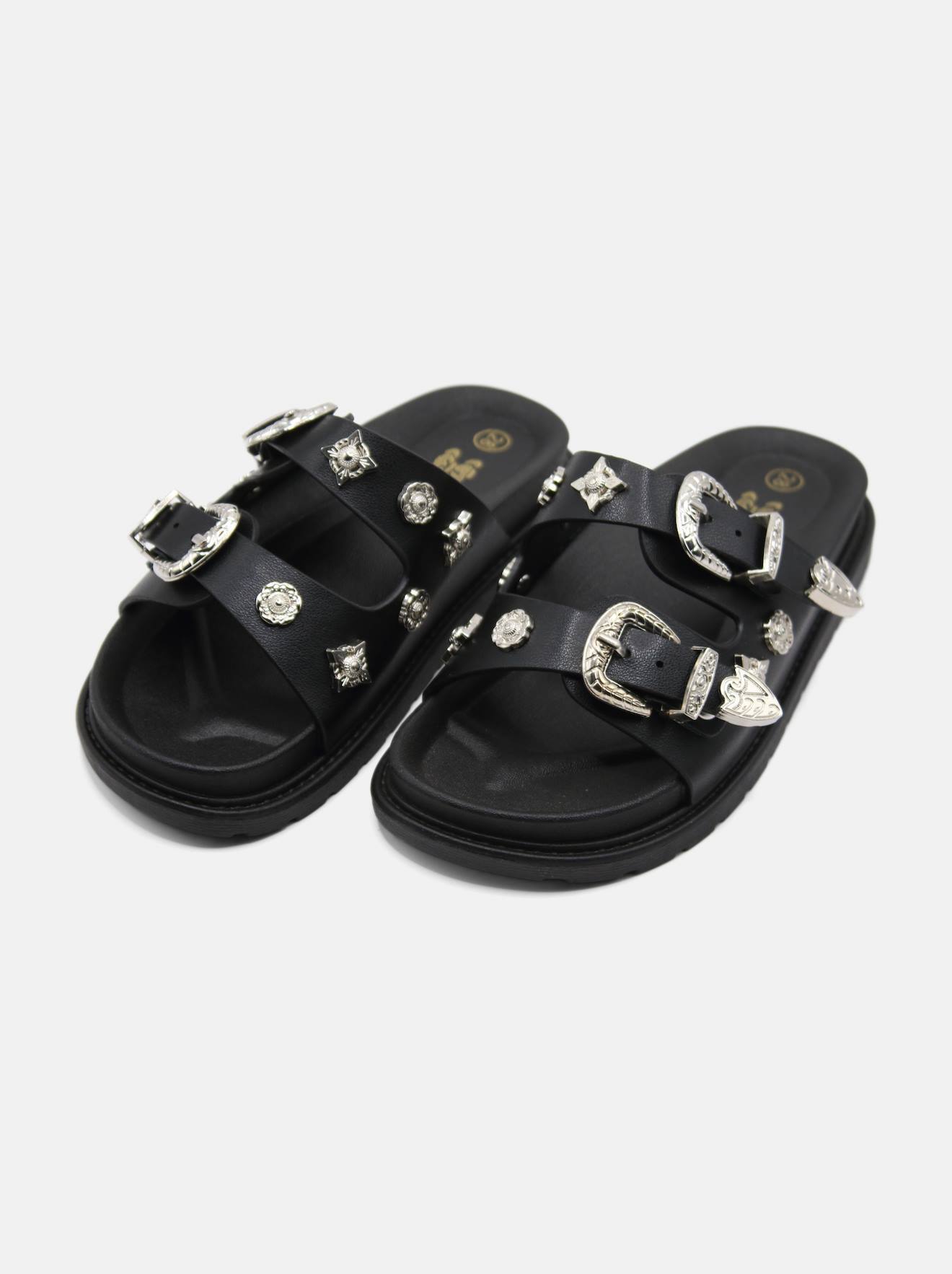 Sandale Cloutées Noir