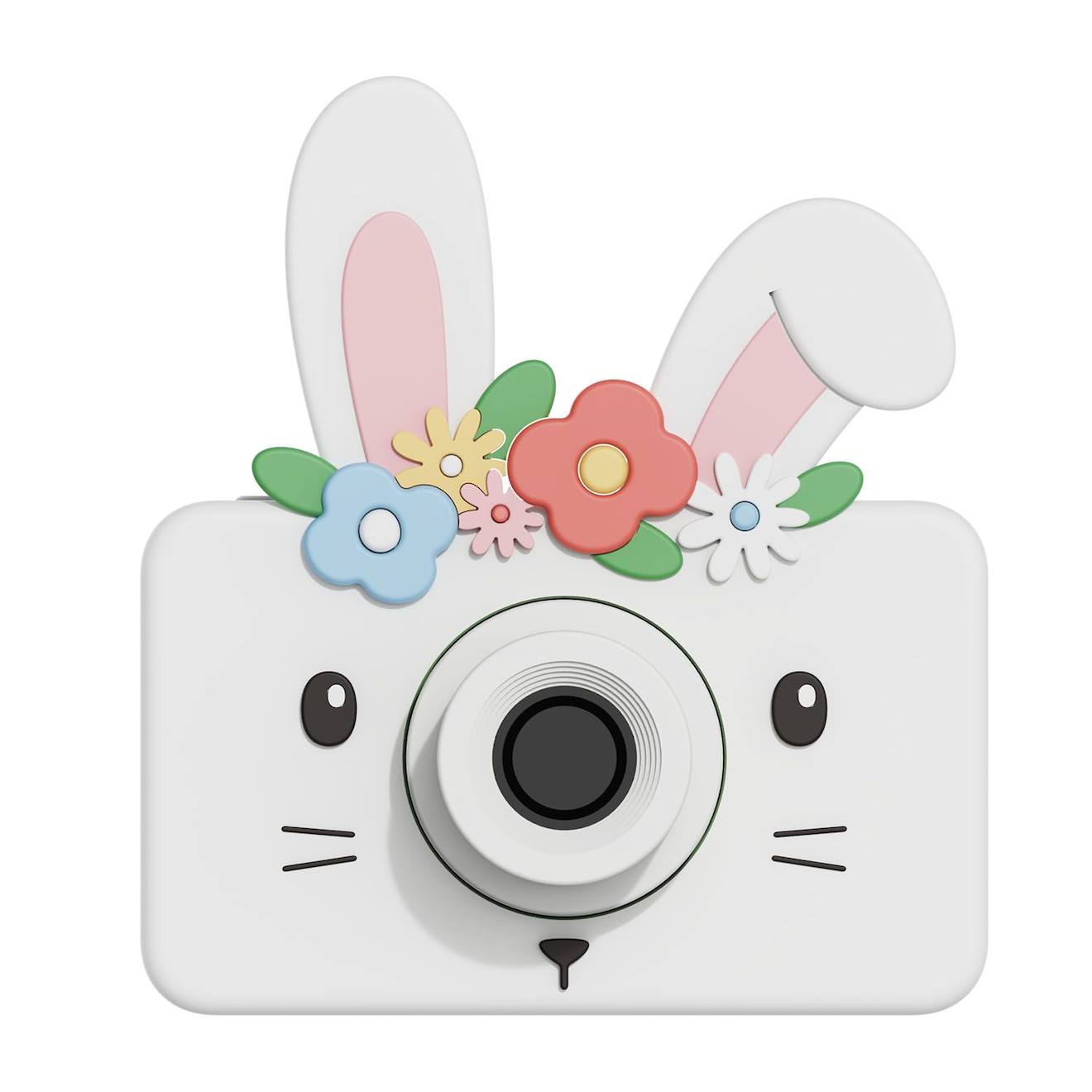 Appareil Photo Lapin Des Fleurs Multicolore