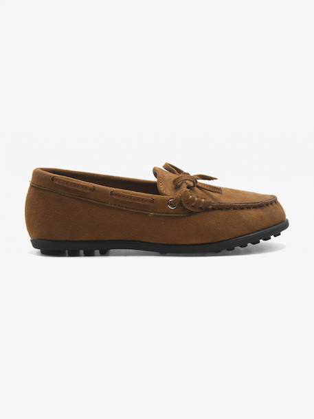 Mocassin à nœud cousu Camel+Noir 2 - vertbaudet enfant 