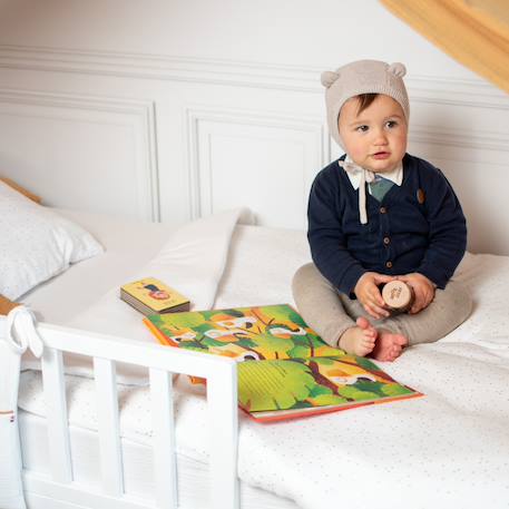 Housse de couette en gaze de coton jeanne Beige+Blanc+Blanc à pois or+Bleu+Camel+Écru+Gris clair+Rose+Terracotta+Vert de gris 14 - vertbaudet enfant 