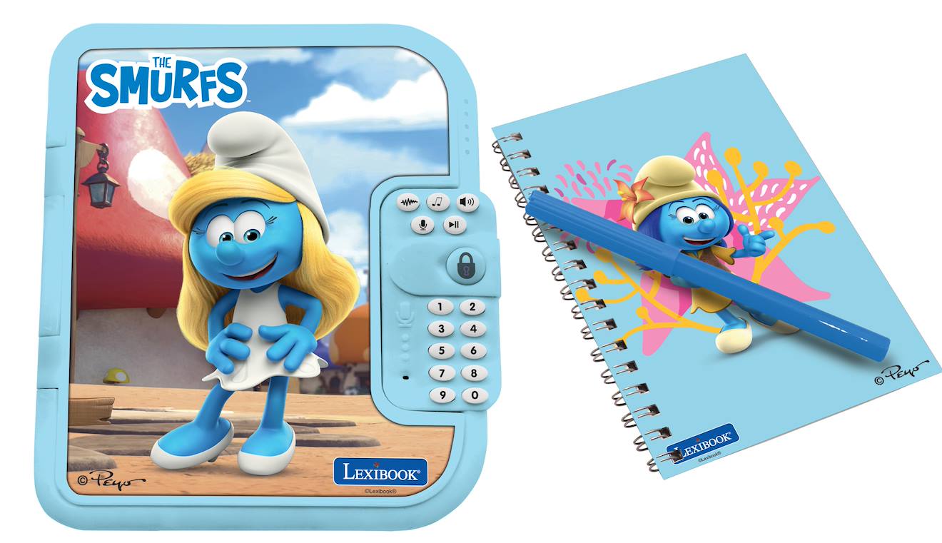 Journal Intime Électronique Avec Coffre-fort Schtroumpfs Multicolore