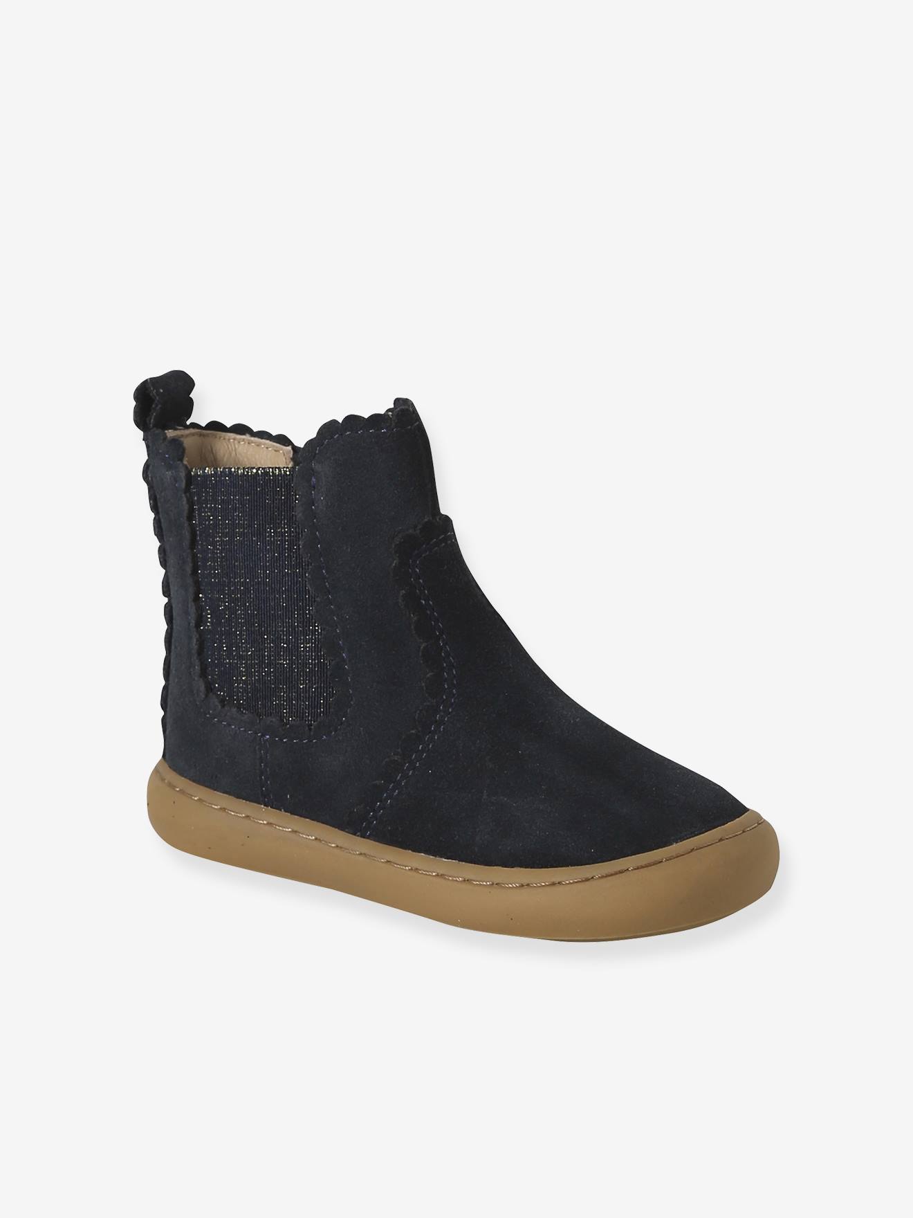Boots bb fille cuir zippes marine 47 €